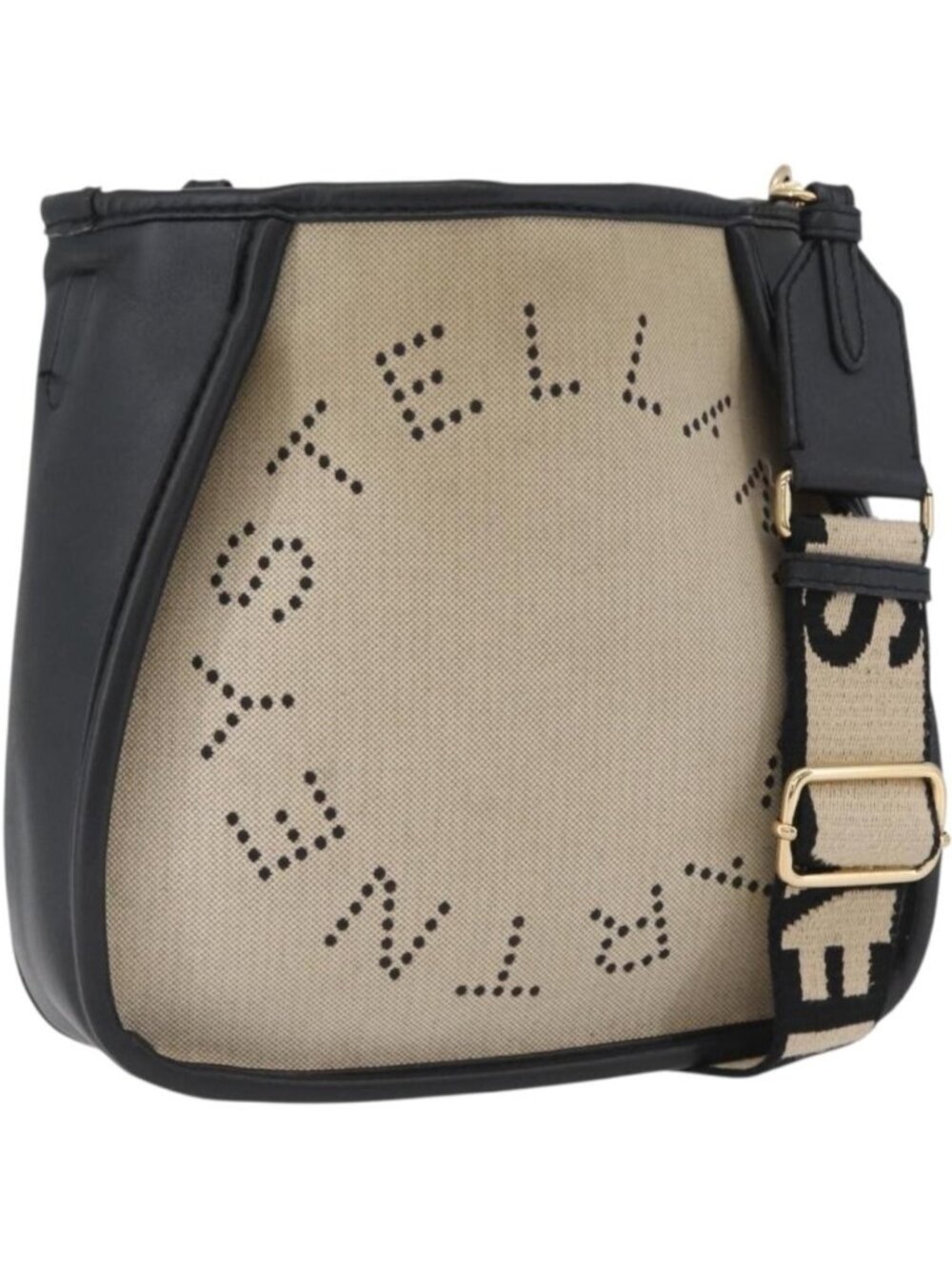 Stella MacCartney Shoulder Bag Canvas Leather 2way Beige Gold